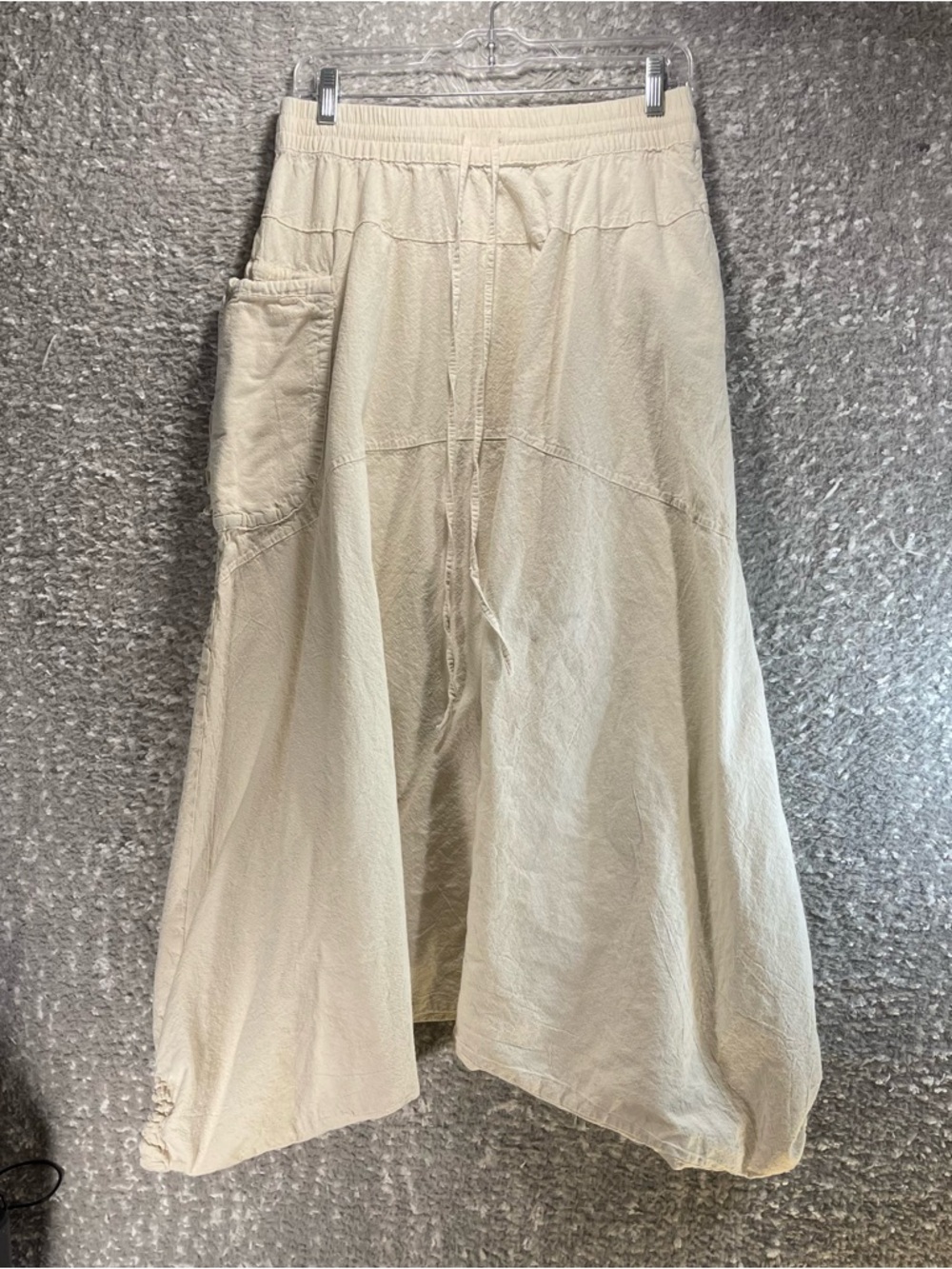 Buddha Pants Size M Harem Drop Crotch Lagenlook Hippie Boho Artsy Casual Brown